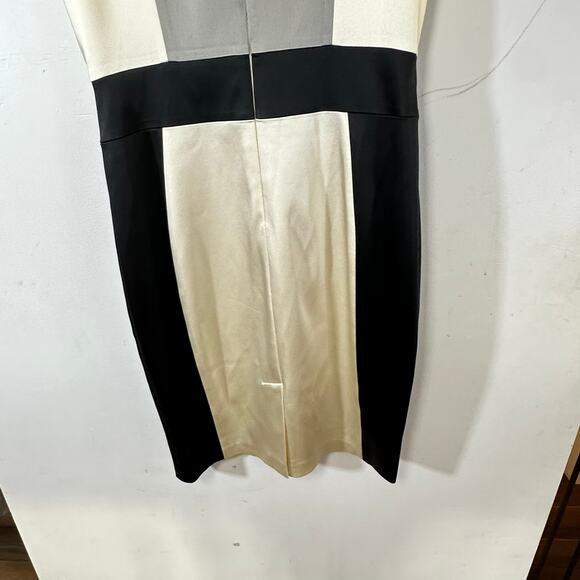 JAX colorblock pencil sheath dress womans 6 career work office chic‎ - Picture 8 of 9